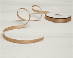 Лента атласная, 10 мм, светло-кофейная, 22 м У0505004-Б22