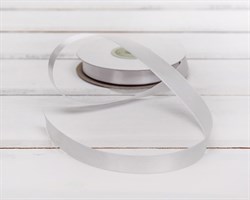 Лента атласная, 15 мм, белая, 22 м У0518001-Б22