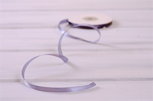 Лента атласная, 6 мм, светло-серая, 22 м У0520003-Б22
