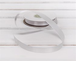 Лента атласная, 12 мм, белая, 22 м У0540003-Б22