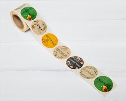 Наклейки «Натурально», круглая, d=4 см, рулон 250 шт. У1201077