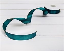Лента атласная, 24 мм, изумрудная, 22 м У0510031-Б22