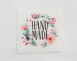 Наклейка «Hand madе», веночек, круглая, d=4 см, матовая пленка, 1 шт. У1201097