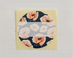 Наклейка, цветочки, круглая, d=4 см, 1 шт. У1201103