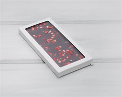 Коробка для плитки шоколада, 17х8х1,4 см, с прозрачным окошком, белая У0102121