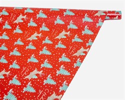 Бумага упаковочная, 70х100 см, «Праздничные олени», 1 лист У0203161