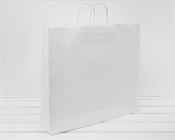 УЦЕНКА Пакет бумажный, 45х48х12 см, с кручеными ручками, белый У0703037-УЦ