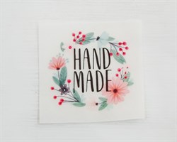 Наклейка «Hand madе», веночек, круглая, d=4 см, матовая пленка, 50 шт. У1201097-П