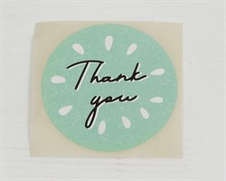 Наклейка «Thank you», круглая, d=4 см, 50 шт. У1201039-П