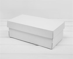 Коробка из плотного картона, 26х13х9 см, крышка-дно, белая У0104284
