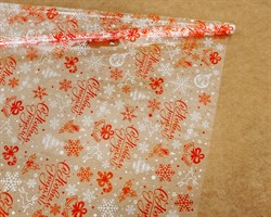 Пленка глянцевая, 70см х 7,5м, прозрачная С Новым Годом, 1 рулон У0204004