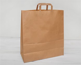 Пакет бумажный, 48х44,5х18 см, с плоскими ручками, коричневый У0701005