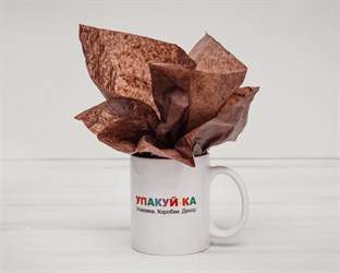 Бумага тишью, шоколад, 50х66 см, 1 лист У0201031