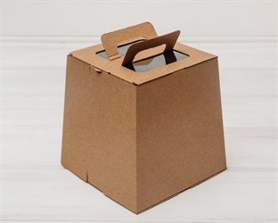 Коробка для кулича, трапеция, низ 18,5 см, верх 15,5 см, высота 18,5 см, крафт У0114003