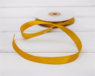 Лента атласная, 12 мм, золотая, 1 м У0540014