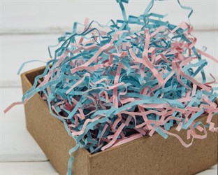 Наполнитель бумажный №034 Микс: Розово-голубой, 100 грамм У0401034