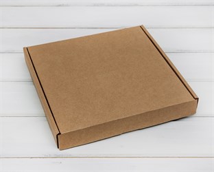 Коробка плоская, 20,5х20,5х3 см, крафт У0104073