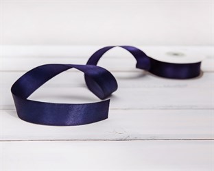 Лента атласная, 24 мм, темно-синяя, 1 м У0510030