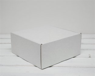 Коробка для посылок, 20х20х9 см, из плотного картона, белая У0104100