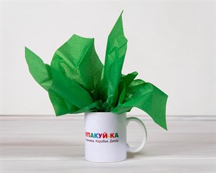 Бумага тишью, зеленая, 50х66 см, 1 лист У0201002