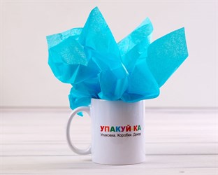 Бумага тишью, голубая, 50х66 см, 1 лист У0201014