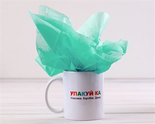 Бумага тишью, светло-бирюзовая, 50х66 см, 1 лист У0201013