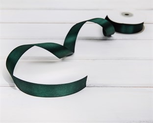 Лента атласная, 24 мм, темно-зеленая, 27 м У0510029-Б