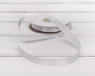 Лента атласная, 12 мм, белая, 27 м У0540003-Б