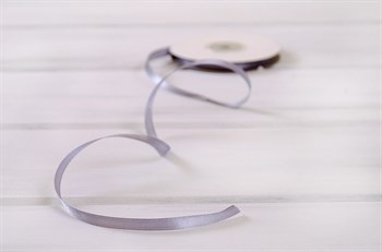 Лента атласная, 6 мм, светло-серая, 1 м У0520003