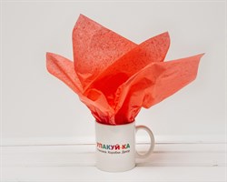 Бумага тишью, коралловая, 50х66 см, 1 лист У0201039