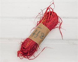 Рафия натуральная, красная, 30 гр У0560015