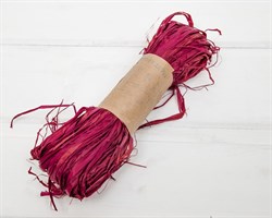 Рафия натуральная, вишневая, 30 гр У0560017