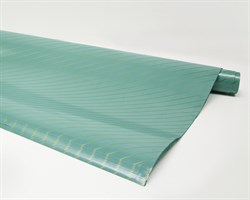 Бумага упаковочная, 70х100 см, бирюзовая с золотой полосой, 1 лист У0203001