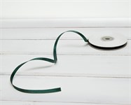 Лента атласная, 6 мм, темно-зеленая, 27 м У0520033-Б