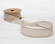 Лента джутовая 40 мм, бежевая, 1 м У0550019