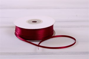 Лента атласная, 3 мм, бордовая, 1 м У0530003