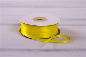 Лента атласная, 3 мм, светло-желтая, 91 м У0530008-Б