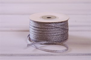 Лента металлизированная, 3 мм, серебряная, 91 м У0530026-Б