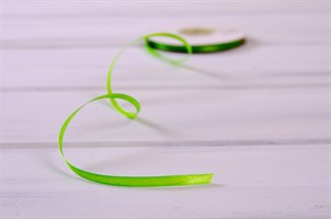 Лента атласная, 6 мм, салатовая, 27 м У0520004-Б