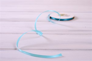 Лента атласная, 6 мм, нежно-лазурная, 1 м У0520010