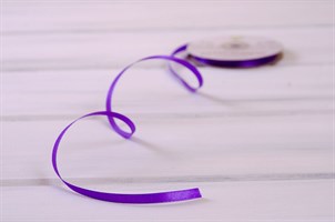 Лента атласная, 6 мм, фиалковая, 27 м У0520012-Б