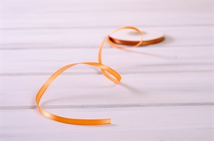 Лента атласная, 6 мм, персиковая, 27 м У0520013-Б