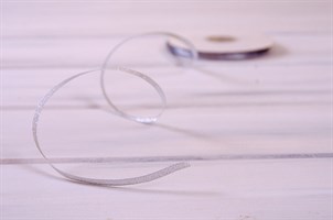 Лента металлизированная, 6 мм, серебряная, 1 м У0520029