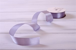 Лента атласная, 24 мм, светло-серая, 1 м У0510019