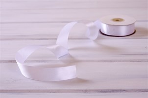 Лента атласная, 24 мм, белая, 1 м У0510022