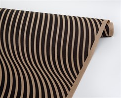 Бумага упаковочная, волна черная, 70см х 10м, крафт, 1 рулон У0203036