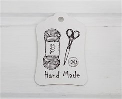 Бирка картонная, Швея, 8х5 см, белая У1202003