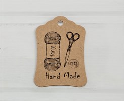 Бирка картонная, Швея, 8х5 см, крафт У1202004