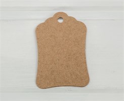 Бирка картонная, 8х5 см, крафт У1202010