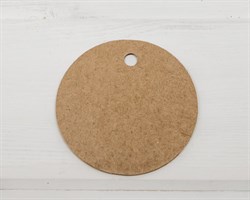 Бирка картонная, круглая, d=6 см, крафт У1202011